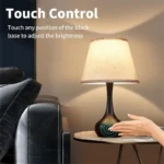 Home Essential Items Touch Control Fabric Shade Table Lamp for Hotel Bedside or Living Room - Image 5