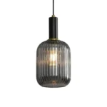 Nordic Home Decoration Smoke Grey Glass Pendant Lamp for Living Room Restaurant Luxury Art Hanging Light