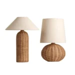 Simple Rattan Art Table Lamp Retro Homestay Home Decoration Designer Bedside Table Lamp - Image 6