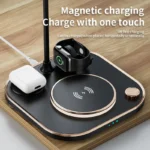 OEM Innovational 15W Fast Wireless Charging LED Night Light Multi-Function 4-in-1 Charger Free Brightness Adjustment Table Lamps - Image 3