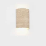 Hot Selling Outdoor Natural Travertine Wall Lamp for Courtyard Living Room Home Decor Wall Lamp