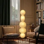 Minimalist Home Decorative Rice Paper Floor Lamp with Big Shade Wabi Sabi Retro Style Standing Paper Lamp CE UL - Image 3