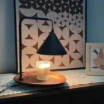 Top Seller Eco-friendly Flameless Candle Warmer Lamp Height Adjustable Wooden Table Lamp for Bedroom Study for Home Decor