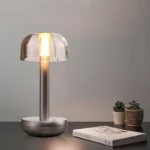 Modern Portable Touch Dimming Rechargeable Table Lamp Luxury Cordless Restaurant Table Lamp - Image 4