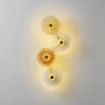 Nordic Up and Down Light Glass Lampshade Wall Lamp Living Room Bedroom Decorative Round Wall Lamp