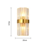Decoration Model Room Bedroom Bedside Luxury Crystal Wall Lamp Light Mounting Bracket - Image 6