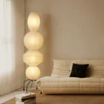 Minimalist Home Decorative Rice Paper Floor Lamp with Big Shade Wabi Sabi Retro Style Standing Paper Lamp CE UL - Image 4