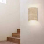 Wabi Sabi Yellow Travertine Wall Lamp Waterproof LED Bracket Light Corridor Staircase Decoration Bedside Wall Lamp - Image 5