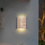 China Wholesale of Household Furniture Travertine up Down LED Wall Sconce Lamp - Image 2