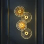Nordic Up and Down Light Glass Lampshade Wall Lamp Living Room Bedroom Decorative Round Wall Lamp - Image 3