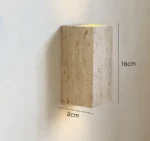 Modern Garden Courtyard Travertine Wall Lamp Outdoor Waterproof Retro Wall Lamp Corridor Bedroom Stone Decor - Image 5
