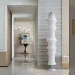 High Quality Modern Luxury Foldable Silk Fabric Floor Lamp Indoor Living Room Corner Hotel Decorative Floor Lamp - Image 2