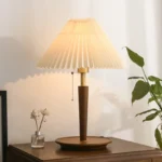 Vintage Wood Bedroom Living Room Decoration Set Table Lamp - Image 6