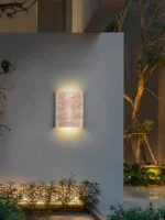 Wabi Sabi Yellow Travertine Wall Lamp Waterproof LED Bracket Light Corridor Staircase Decoration Bedside Wall Lamp - Image 2