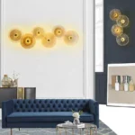 Nordic Up and Down Light Glass Lampshade Wall Lamp Living Room Bedroom Decorative Round Wall Lamp - Image 2