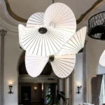 Nordic Designer Umbrella Pendant Light Creative Fabric Ceiling Hanging Light for Hotel Living Room Decor - Image 4