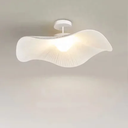 Modern Living Room Decorative Lotus Leaf Ceiling Light Creative Fabric Ceiling Lamp for Hotel Reading Room