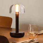 Modern Portable Touch Dimming Rechargeable Table Lamp Luxury Cordless Restaurant Table Lamp - Image 5