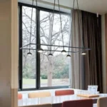 High Quality Minimalist Hotel Dining Room LED Pendant Light Creatrive Metal Art Designer Black Chandeliers - Image 2