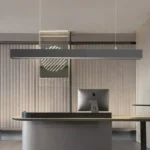 Modern Aluminum LED Long Strip Office Hanging Light Simple Restaurant Bar Ceiling Pendant Linear Batten Light Chandelier - Image 5