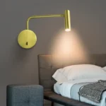 European Wall Lights 3D Metal Wall Art Decor with LED Lights Rotating Design Wall Lamp