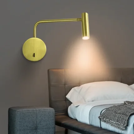 European Wall Lights 3D Metal Wall Art Decor with LED Lights Rotating Design Wall Lamp