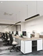 High Quality Aluminum Linear LED Pendant Lamp for Office Kitchen Decorative Hanging Light Commercial Lighting - Image 3