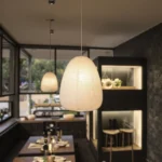 CE  UL Retro Handmade Rice Paper Pendant Lamp Wabi Sabi Hotel Living Room Decoration Paper Lantern Light - Image 2