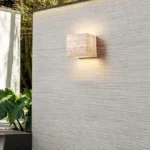 Modern Garden Courtyard Travertine Wall Lamp Outdoor Waterproof Retro Wall Lamp Corridor Bedroom Stone Decor - Image 4