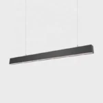 Modern Aluminum LED Long Strip Office Hanging Light Simple Restaurant Bar Ceiling Pendant Linear Batten Light Chandelier