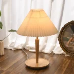 Vintage Wood Bedroom Living Room Decoration Set Table Lamp - Image 5