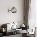 Online Home Decor Websites Bedside Light Glass Wall Mounted Lamp