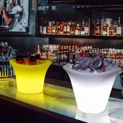 Hot Selling Rechargeable LED Night Light RGB for Ice Wine Bucket Shape Table Lamp Bar Atmosphere 16 Colors Holiday Party