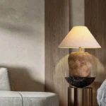 Factory Handmade Art Clay Pot Table Lamp Fabric Lampshade Bedroom Hotel Bedside Desk Lamp E27 - Image 4