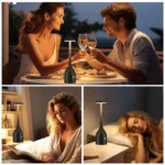 China Shopping Mall Online Cordless Table Lamp Green Desk Light Lamp for Restaurant Dining Room - Image 5