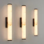 High Quality Home Decorative Natural Marble Wall Lamps for Hotels Villas Living Rooms Corridors Led Wall Light