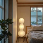 Minimalist Home Decorative Rice Paper Floor Lamp with Big Shade Wabi Sabi Retro Style Standing Paper Lamp CE UL - Image 2