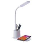 2025 New Hot Products Modern 10W Fast Wireless Charger Station LED Lamp Flexible ABS Table Lamp for Living Room & Restaurant