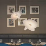 Home Appliances Decorations Hanging Lighting Chandelier Fabric Pendant Dining Room - Image 2