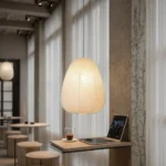 CE  UL Retro Handmade Rice Paper Pendant Lamp Wabi Sabi Hotel Living Room Decoration Paper Lantern Light - Image 4